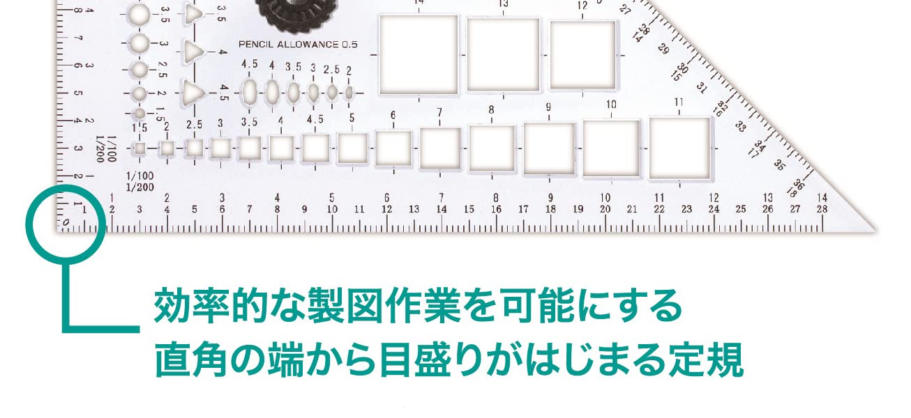 Vanco Triangle Ruler Template Clear 15cm for Precise Measurements
