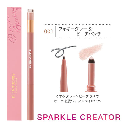Blend Berry Sparkle Creator 001 Eye Color Liner in Foggy Gray and Peach Punch