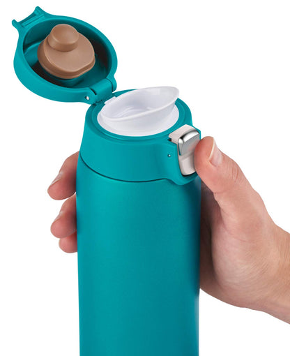 T-Fal Slim Stainless Steel Water Bottle with One-Press Opening 400ml