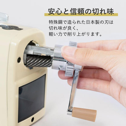 CARL Angel 5 Manual Pencil Sharpener with Adjustable Lead Cream