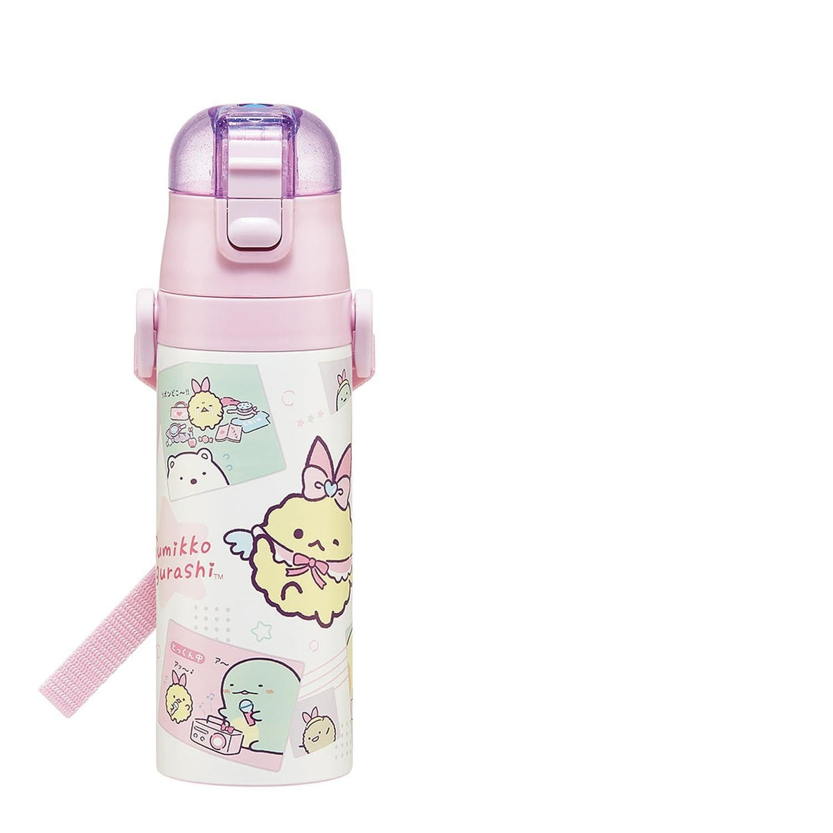 Skater Kids Water Bottle 470ml with Sumikko Gurashi Design