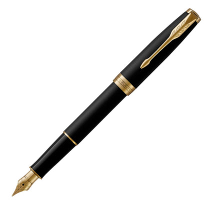 PARKER Sonnet Matte Black GT Fountain Pen Gift Boxed