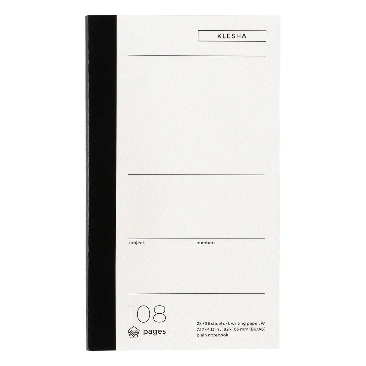 Life B6 Notebook Unlined KLESHA N811 Perfect for Note-Taking