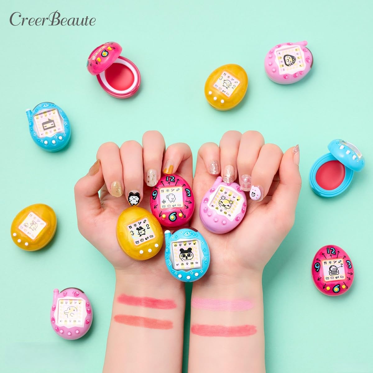 BANDAI Tamagotchi Custom Lip and Cheek Transparent Yellow Collectible