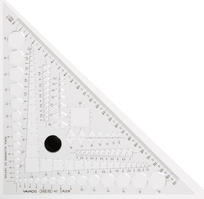 Vanco Triangle Ruler 45 Degree Template for Precision Drawing