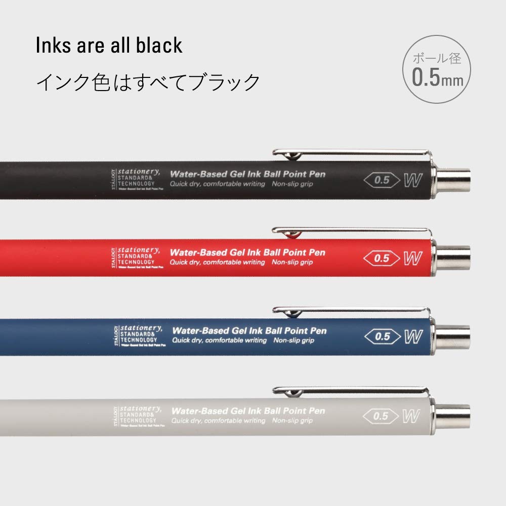 Nitoms Gel Ink Ballpoint Pen 0.5mm Gray for Smooth Writing