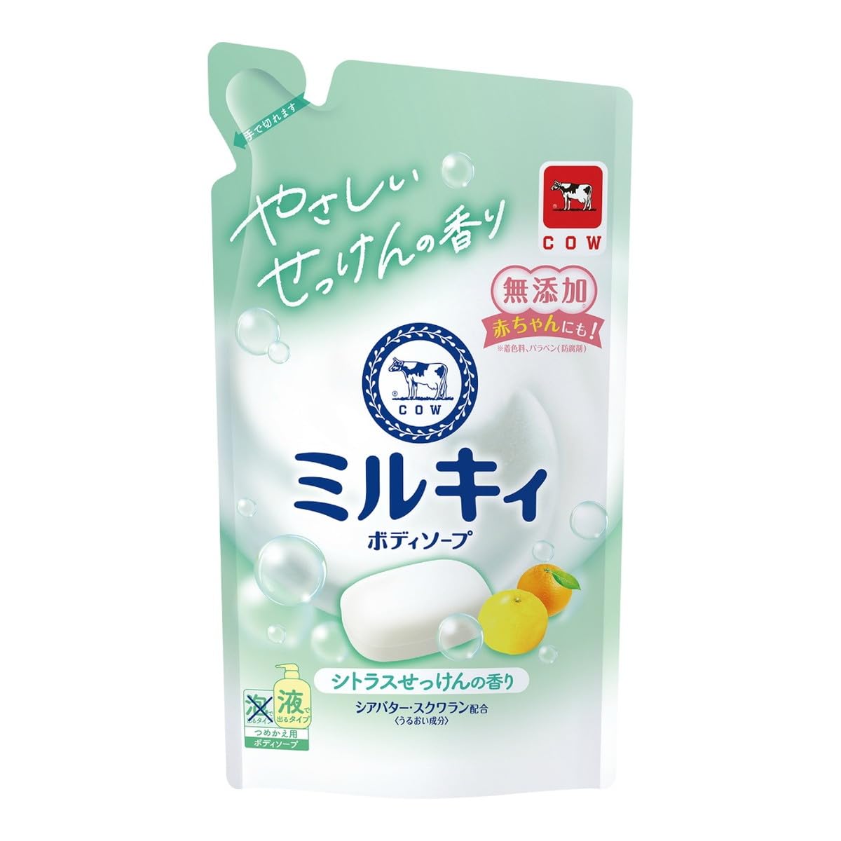 Gyuunyuusekken Milky Body Soap Citrus Soap Refill 360ml
