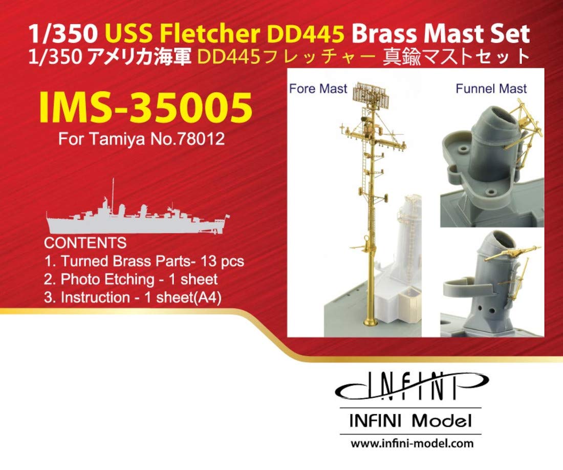 Infinity Model 1/350 Scale Model Parts for USS Fletcher DD-445 Mast