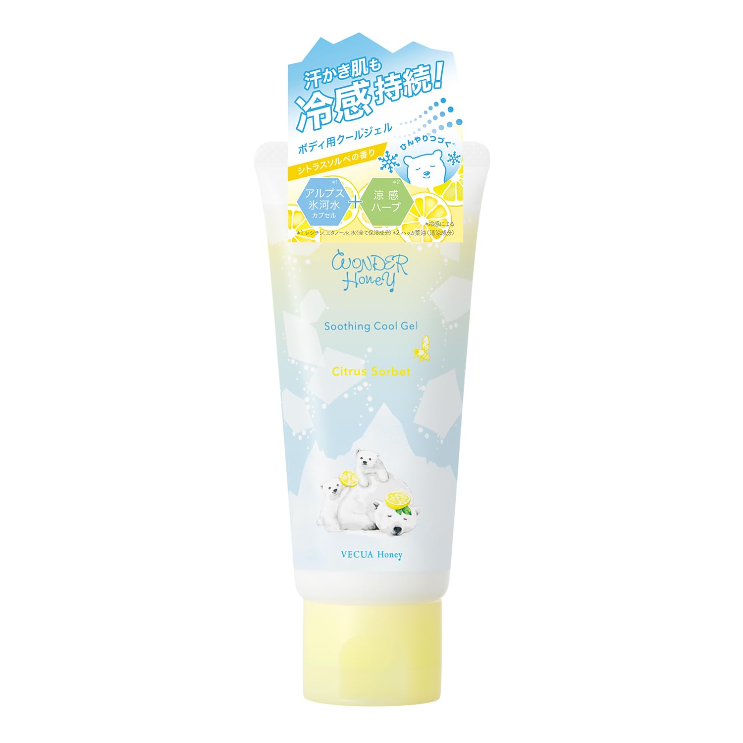 VECUA Honey Wonder Honey Cool Gel Citrus Sorbet 60g