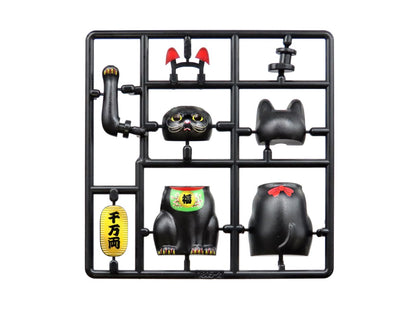 MIC DI-GI Prepainted Plastic Model Lucky Cat Black Round Edition