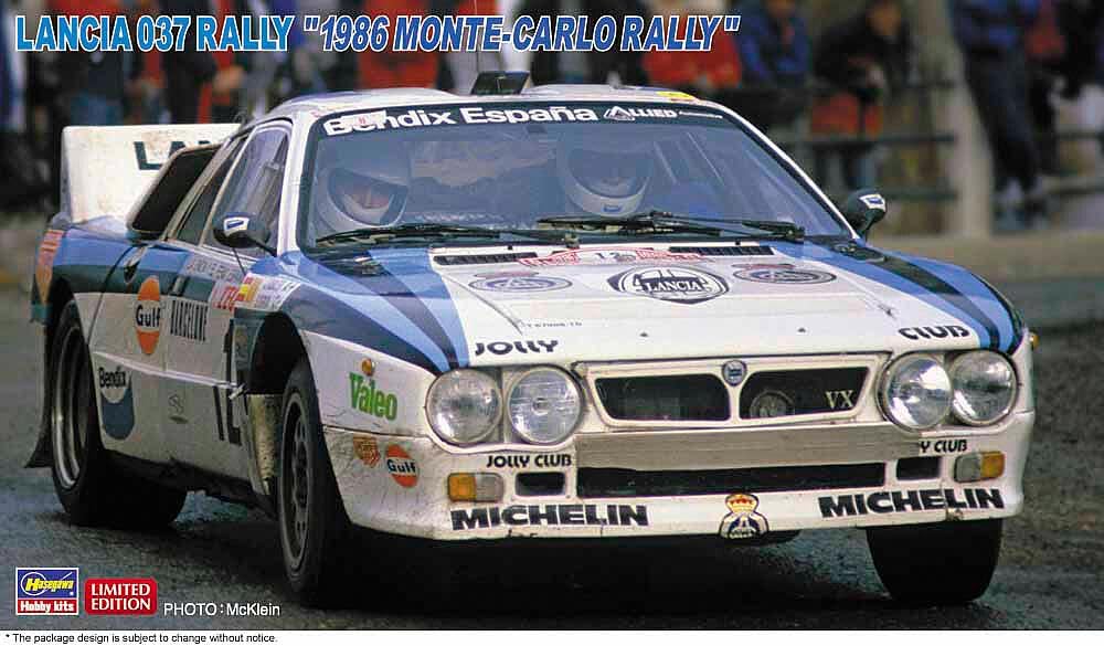 Hasegawa 1/24 Lancia 037 Rally Model Kit for 1986 Monte Carlo Rally