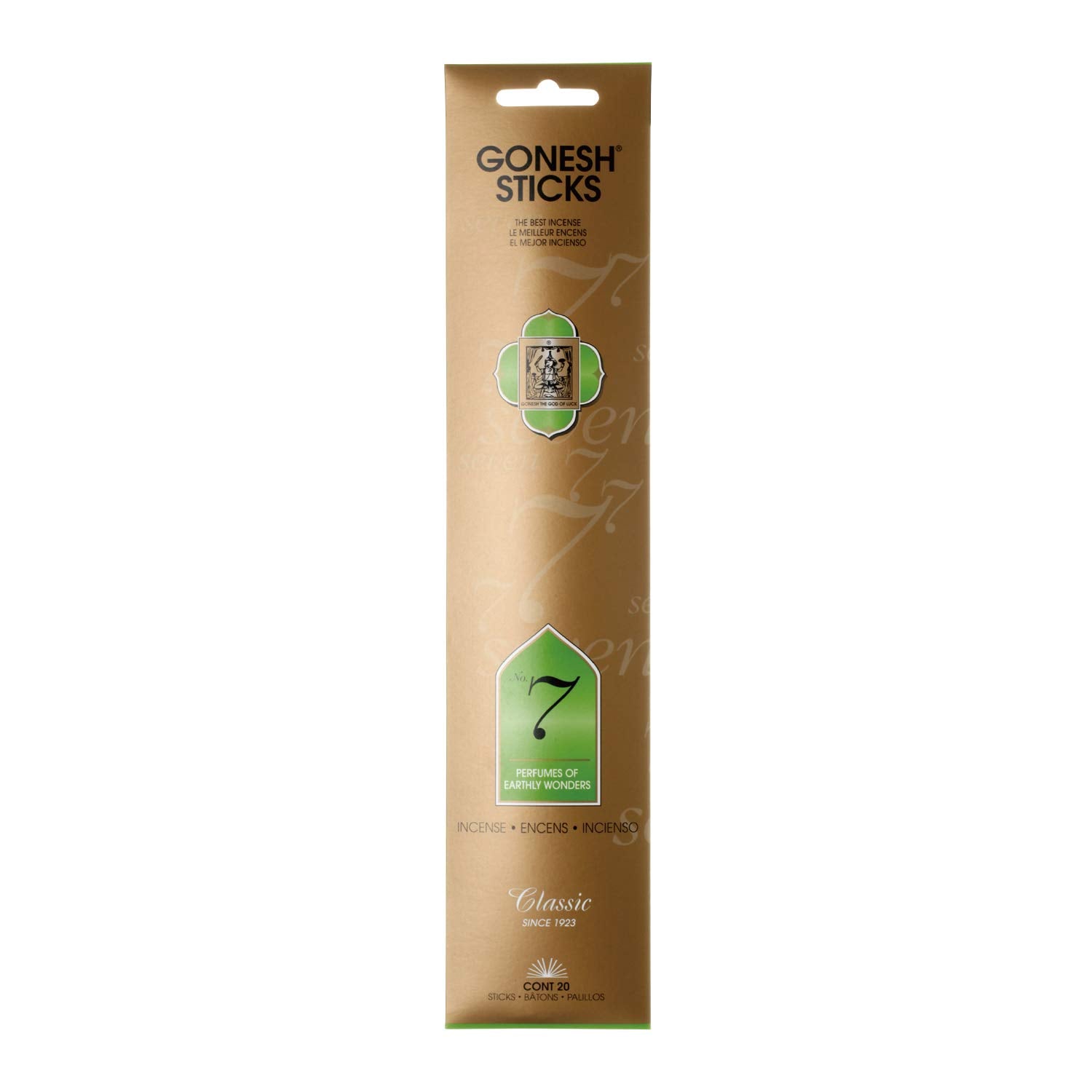 GONESH Incense Sticks No.7 with Unique Sweet Aroma 20 Sticks