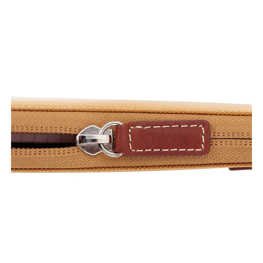 RHODIA Round Zip Case Notebook No.16 A5 Camel with Black Graph Paper