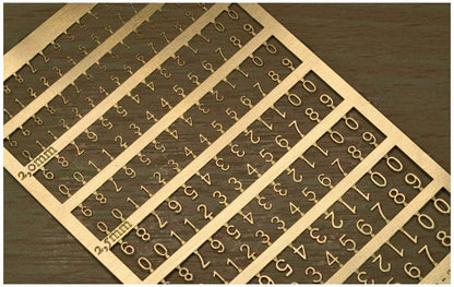Maso Models Gothic Number Photo Etching Sheet for Scale Models 1.5 to 3.0mm