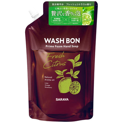 Saraya Washbon Prime Foam Fresh Citrus Refill 500ml