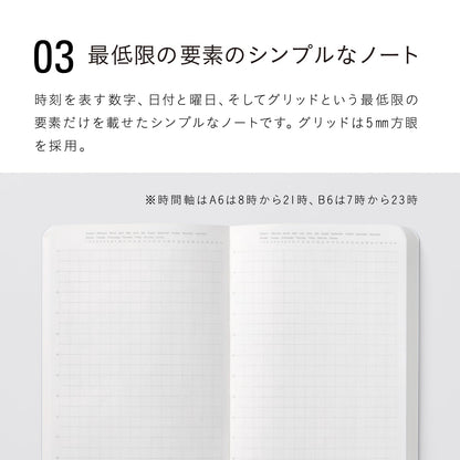 Nitoms STALOGY A6 Slim Grid Notebook Black