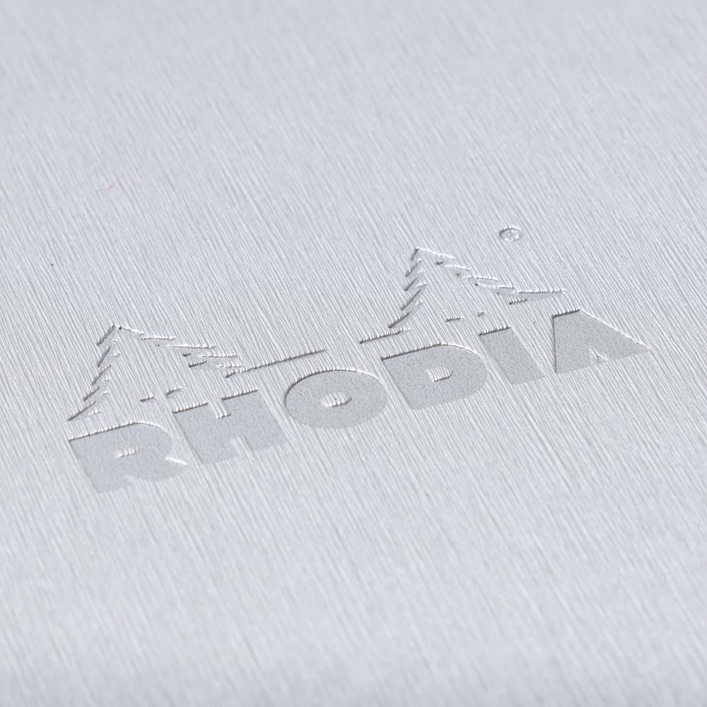RHODIA Metallic PU Leather Cover Silver A5 Notebook