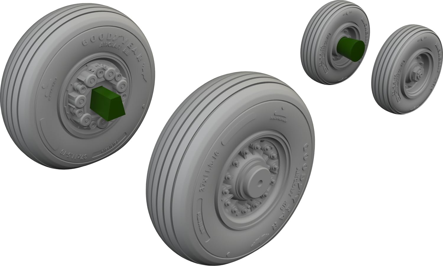 Eduard 1/72 Scale Grumman F-14D Tomcat Wheel Model Parts for Tamiya
