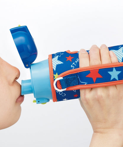 Skater Stainless Steel Water Bottle with Cover 470ml for Kids