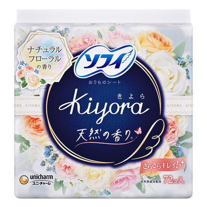 Unicharm Kiyora White Floral Scented Pads 72 Count