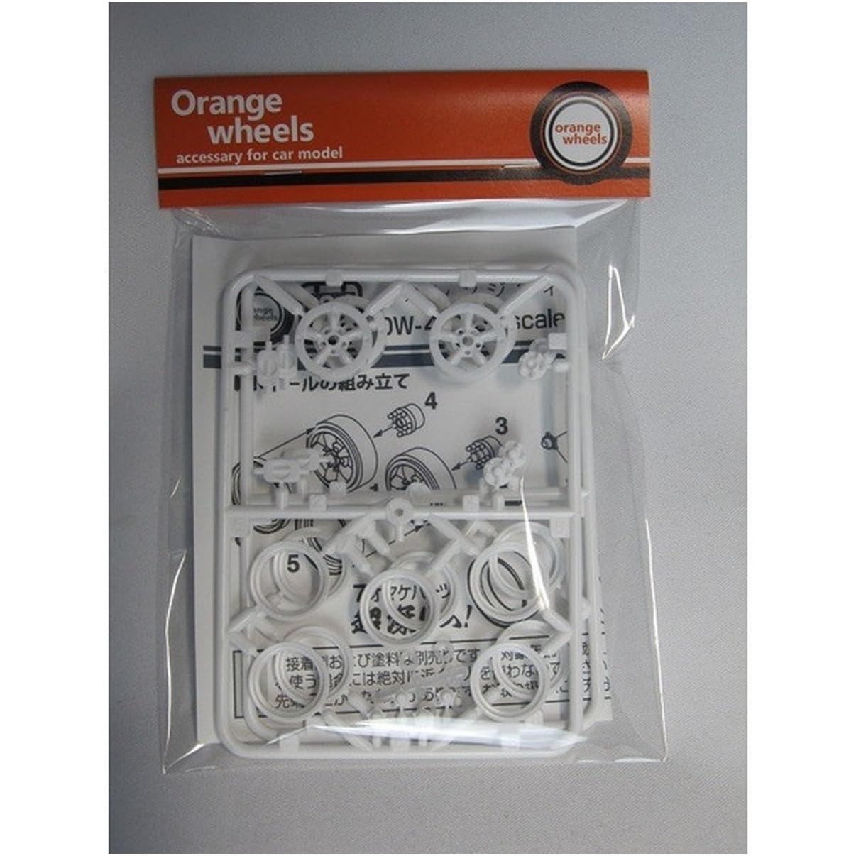 Asuka Model 1/24 Orange Wheels A Style Model Parts Set OW-4
