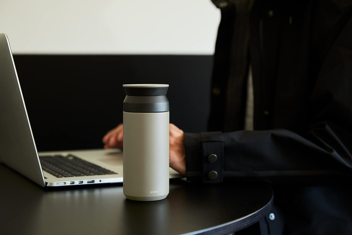 KINTO Travel Tumbler 350ml with Double-Wall Insulation in Sand Beige