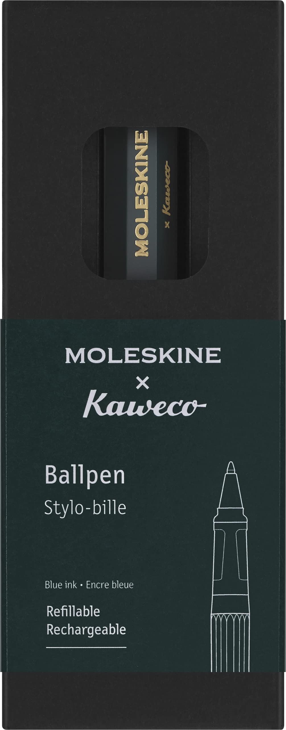 Moleskine Kaweco Ballpoint Pen Green Stylish Design