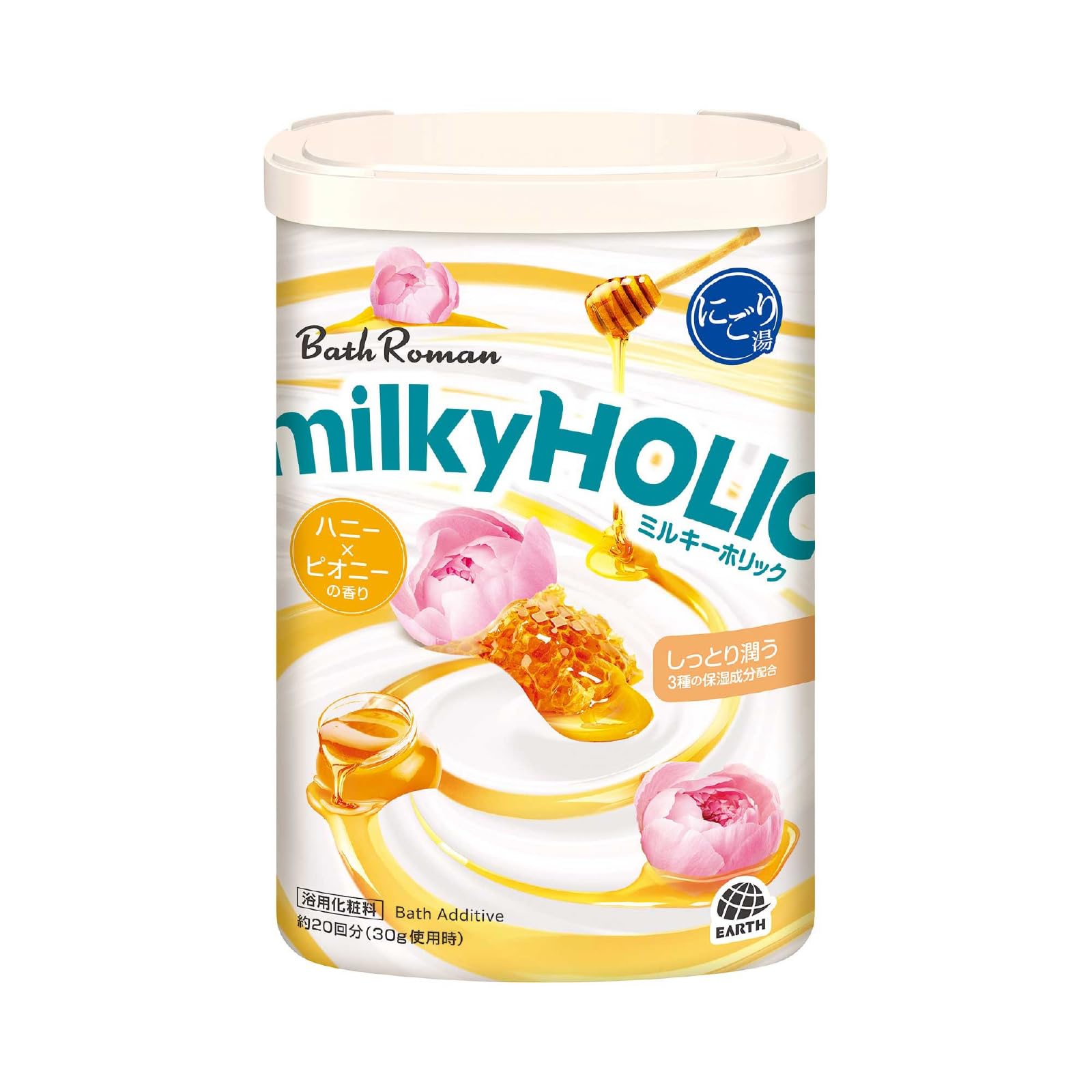 Basuroman Milky Holic Bath Powder Honey Peony Scent 600g