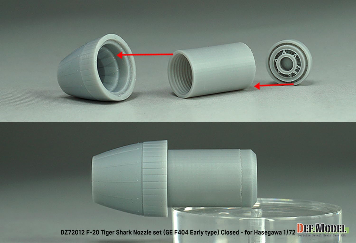 DEF.MODEL 1/72 Scale F-20 Tiger Shark GE F404 Nozzle Set for Hasegawa