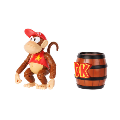 Sanei Super Mario Figure Collection Plus Diddy Kong with DK Barrel