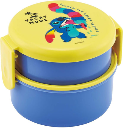 Skater Lunch Box with Fork 500ml Round Shape Made in Japan