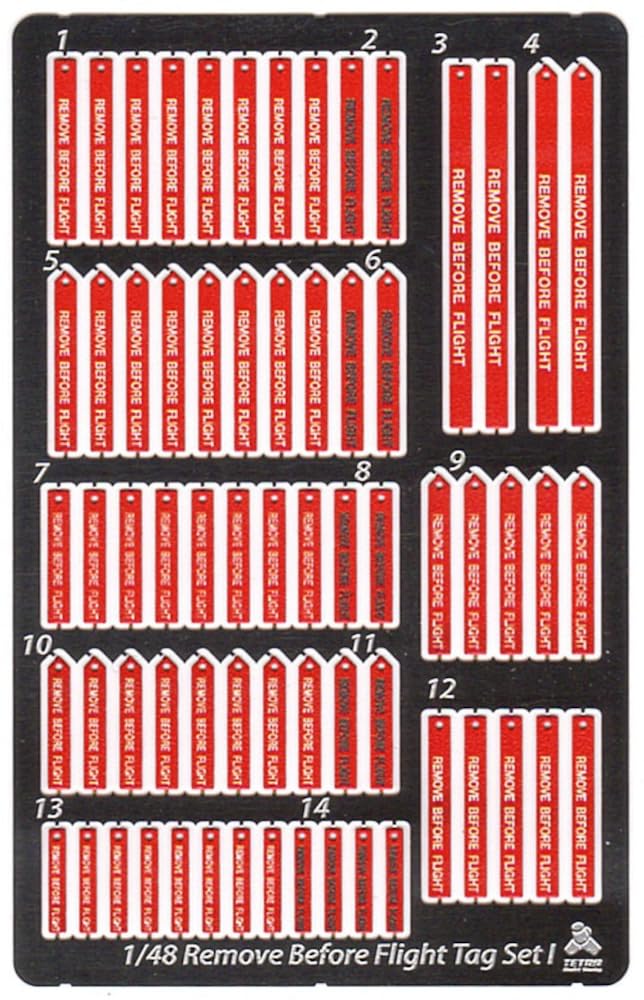 Tetra Model Works 1/48 AA Series Remove Before Flight Tag Model Parts
