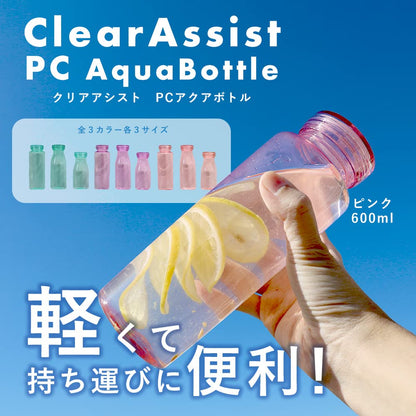 Paarukinzoku Aqua Bottle 450ml Clear Green Plastic Water Bottle