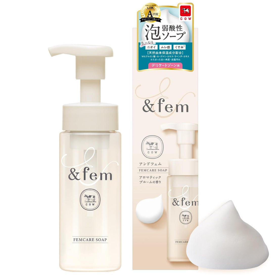 Gyuunyuusekken Foam Soap for Delicate Areas 150mL