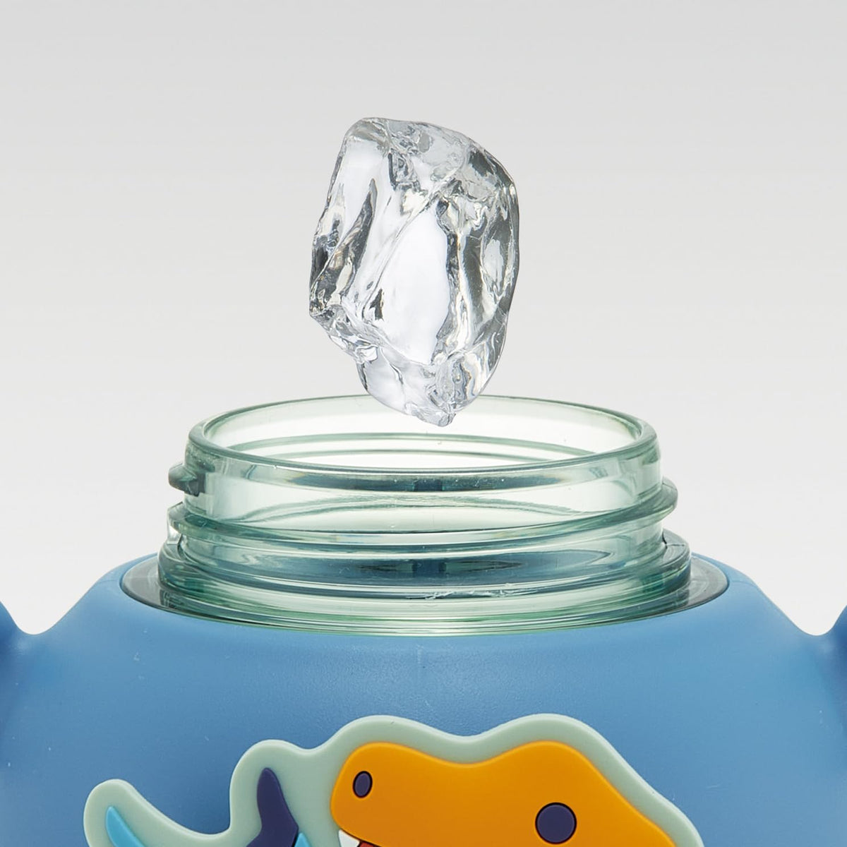 Skater Straw Bottle with Rubber Mascot 650ml for Kids