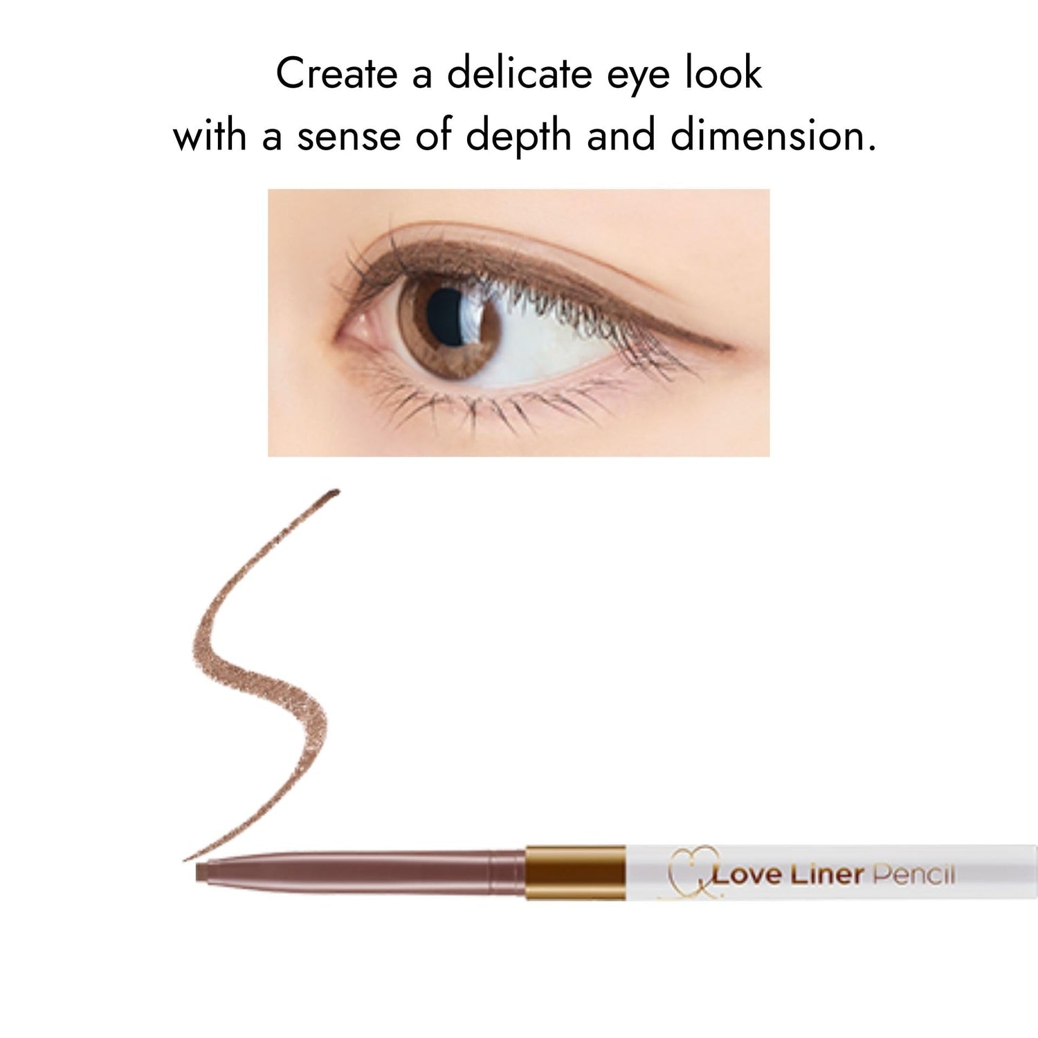 LoveLiner Cream Fit Pencil R Ash Brown for Precise Eyeliner Application