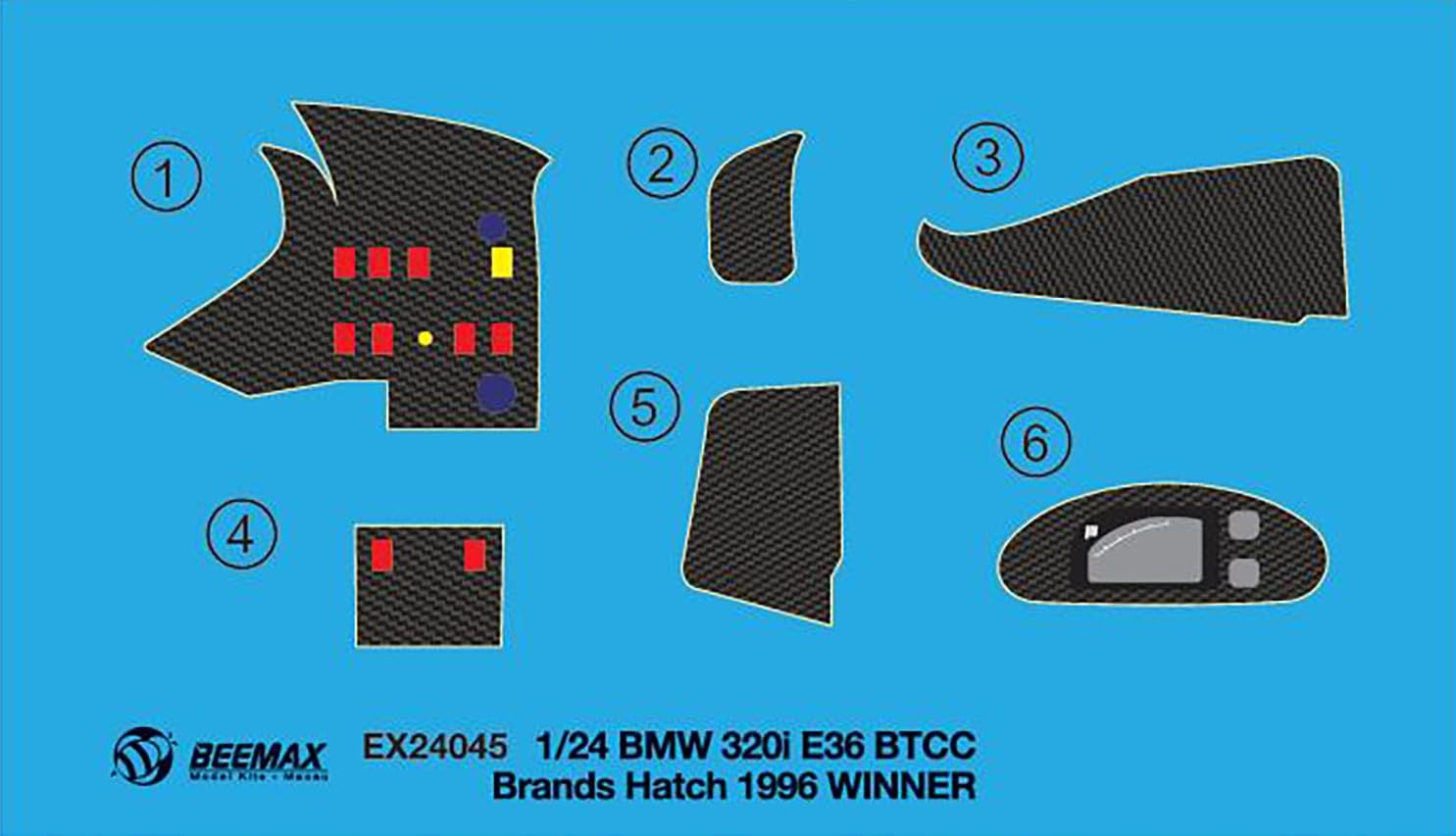 PLATZ 1/24 BMW 320i E36 1996 BTCC Detail Upgrade Parts