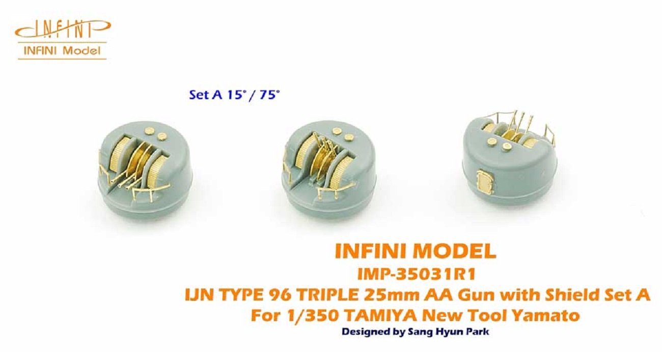 Infini Model 1/350 Scale Japanese Navy 25mm Triple Gun Mount with Shield
