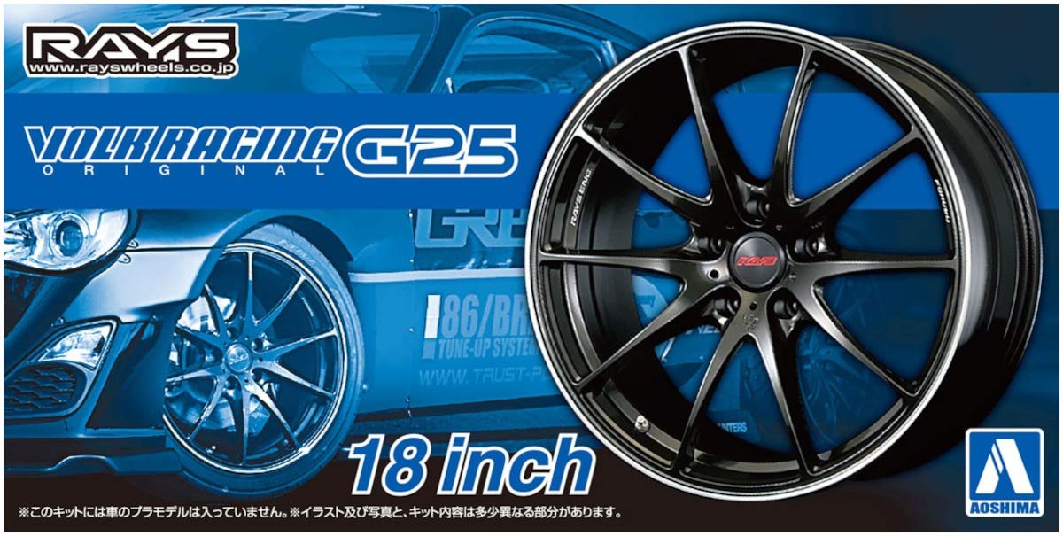 AOSHIMA 1/24 The Tuned Parts Series Volk Racing G25 18-Inch Model Parts