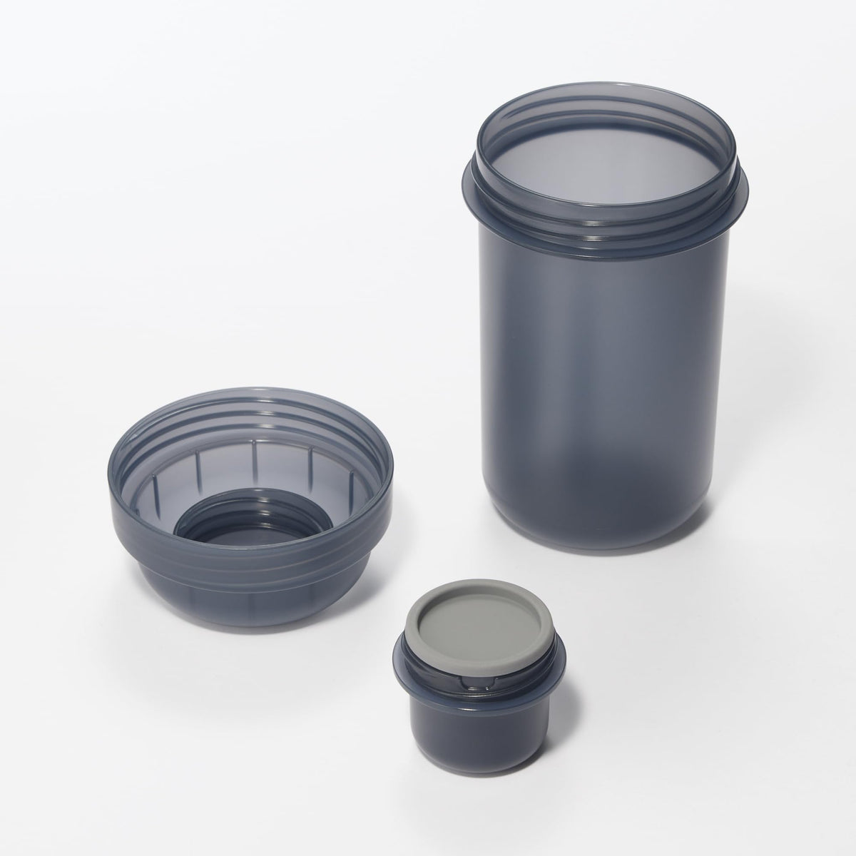 MUJI Lunch Capsule with Topping Cup Black 450mL