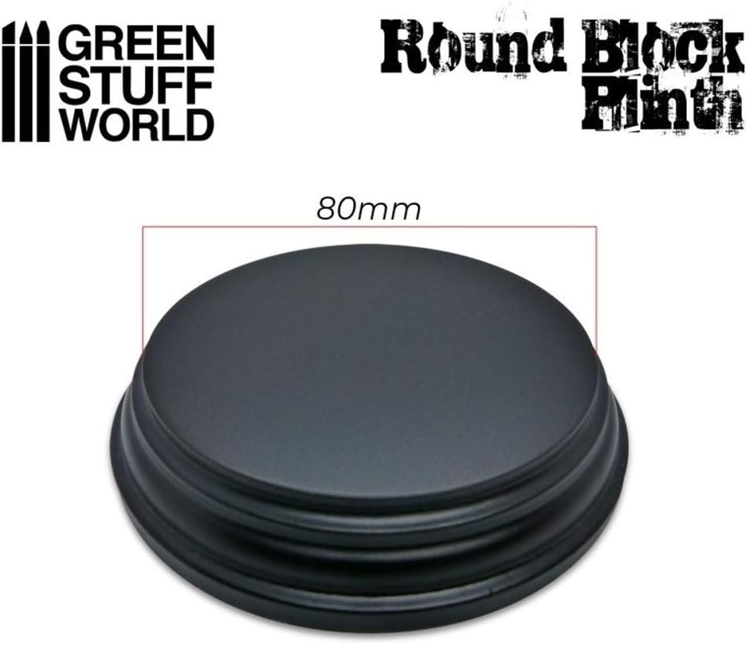 Green Stuff World Round Top Display 8cm MDF Wood Base for Hobby Collectibles