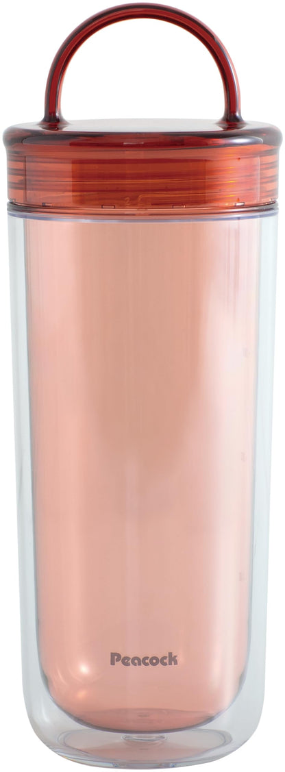 Peacock Clear Bottle with Handle 480ml for Easy Hydration