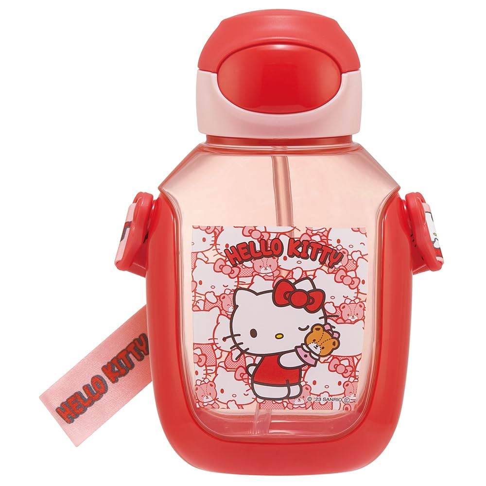 Skater Straw Water Bottle with One Push 530ml for Kids