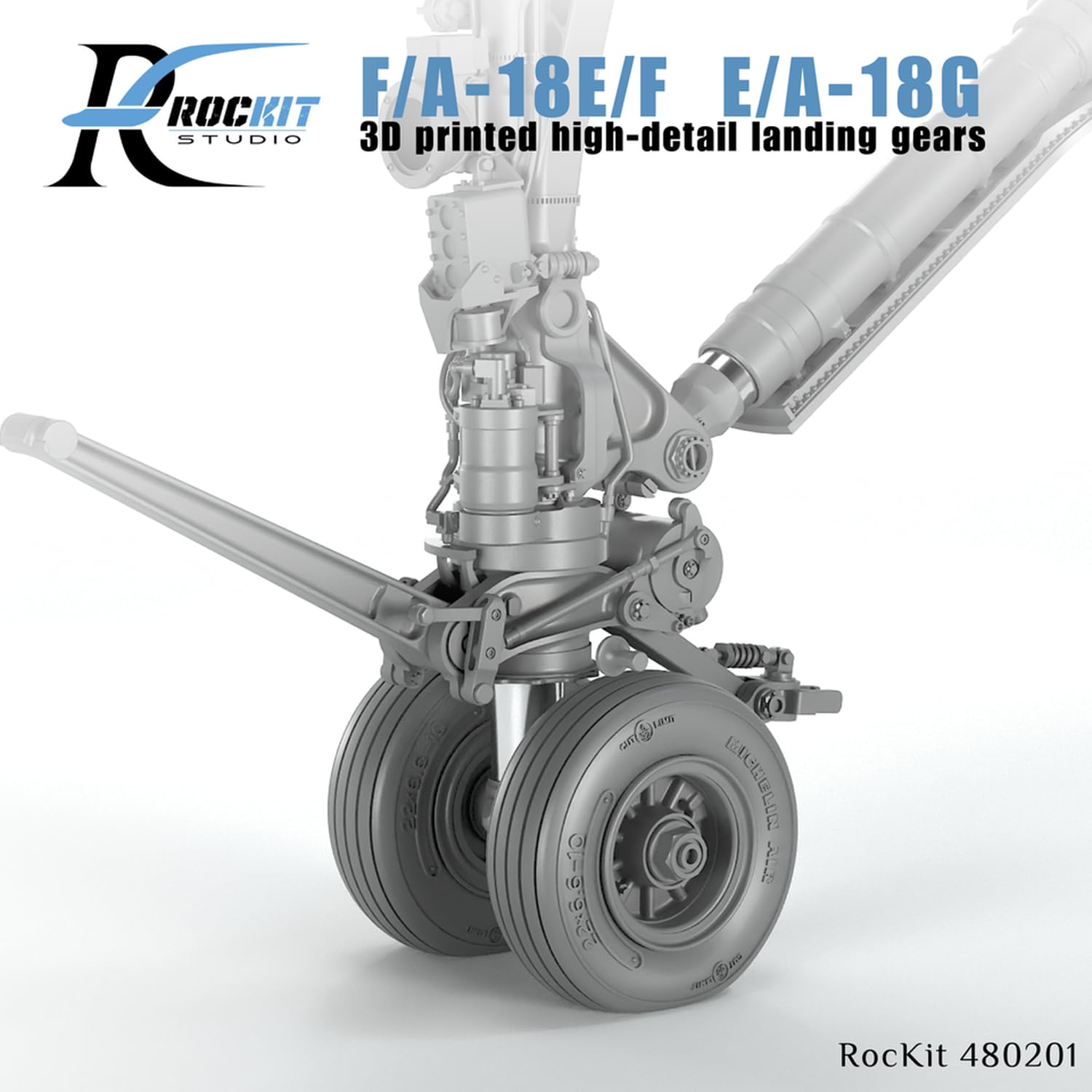 Rockit Studio 1/48 F/A-18E/F EA-18G Landing Gear Parts for Hasegawa Models