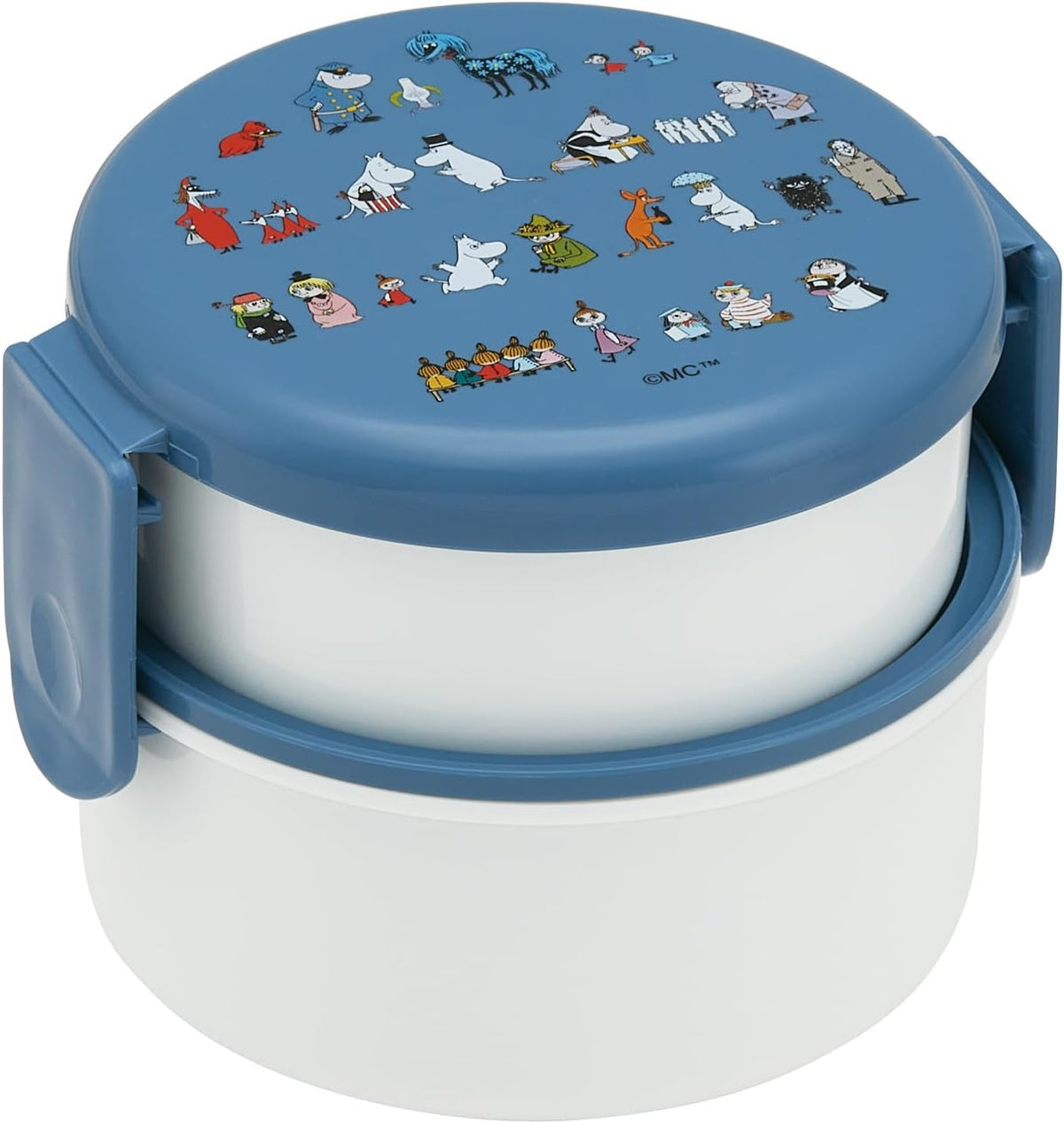 Skater Round Lunch Box with Fork 500ml Made in Japan