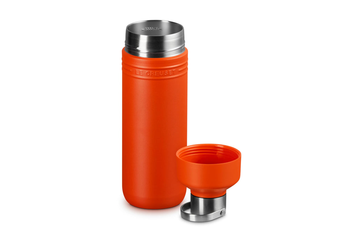 Le Creuset Large Capacity Insulated Bottle 1000ml in Orange