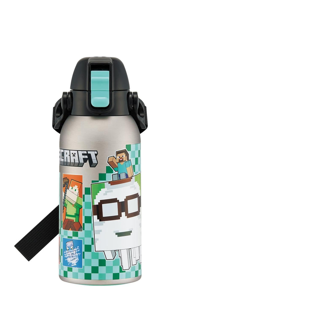 Skater Kids Water Bottle 600ml Minecraft Design for Boys