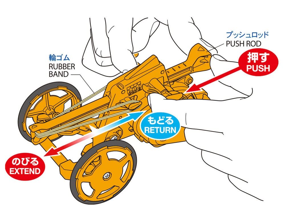 TAMIYA Fun Work Series Rubber-Powered 3-Wheel Car Kit