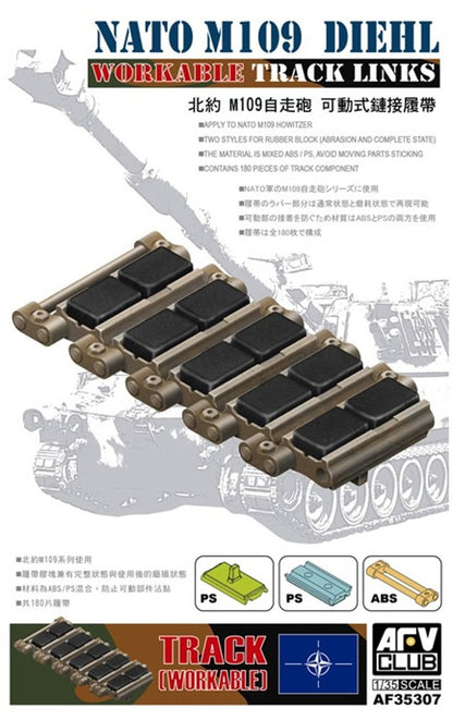 AFV Club 1/35 M109 Self-Propelled Howitzer Model Kit with Movable Tracks