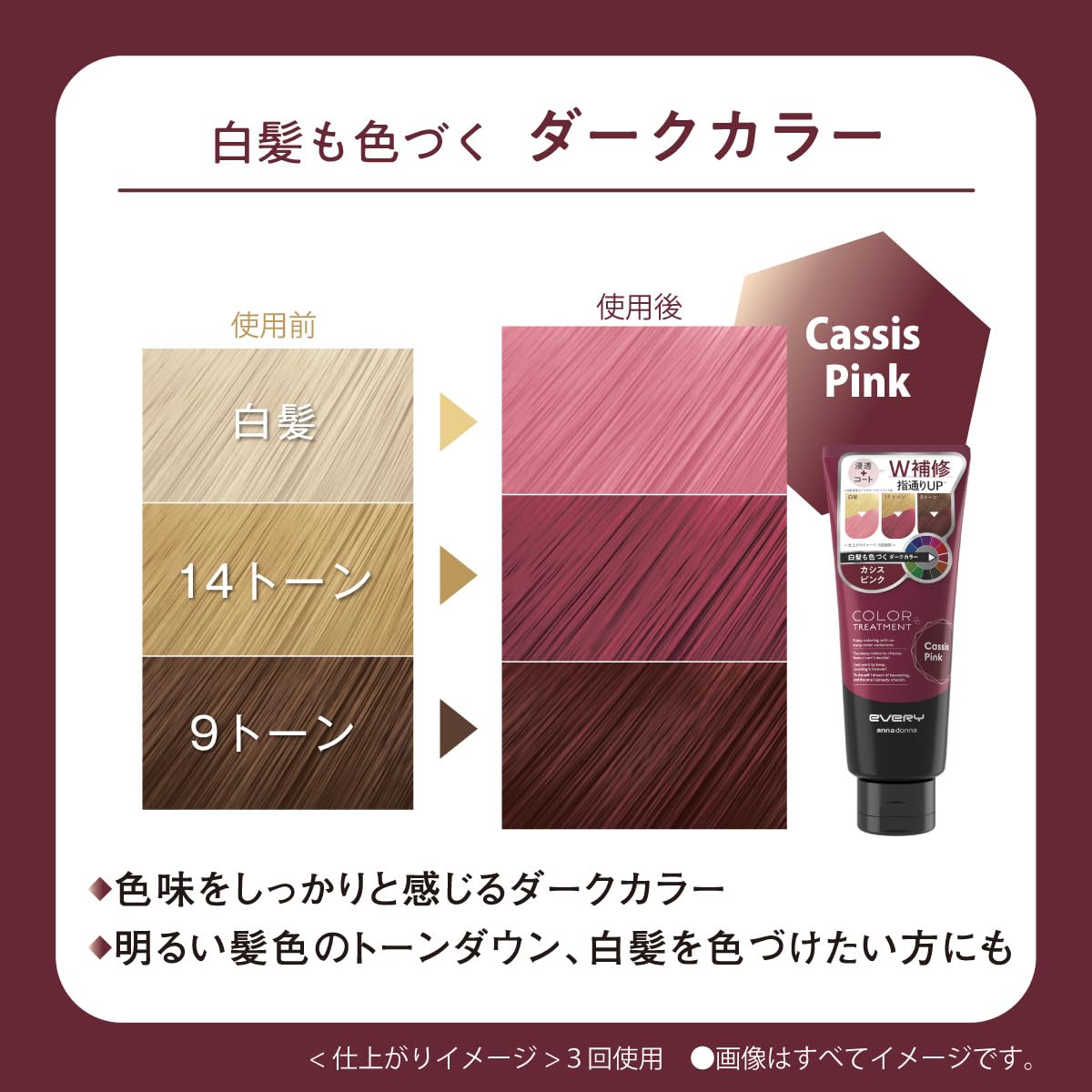Anna Donna Every Color Treatment Dark Color 160g for Vibrant Hair